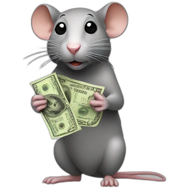 Rat with money emoji