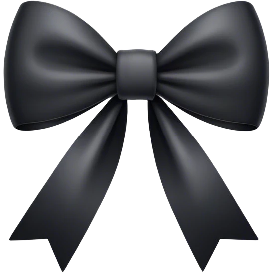 Black bow emoji