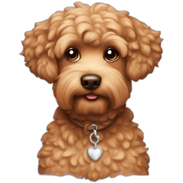 Caniche marron buenos dias emoji