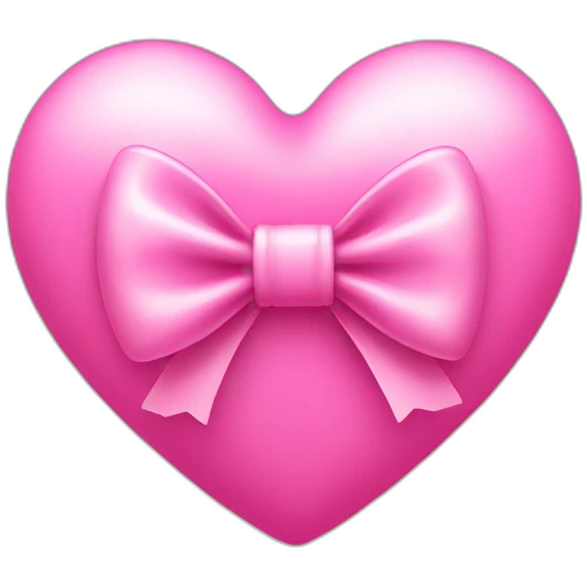 Pink heart with bow emoji