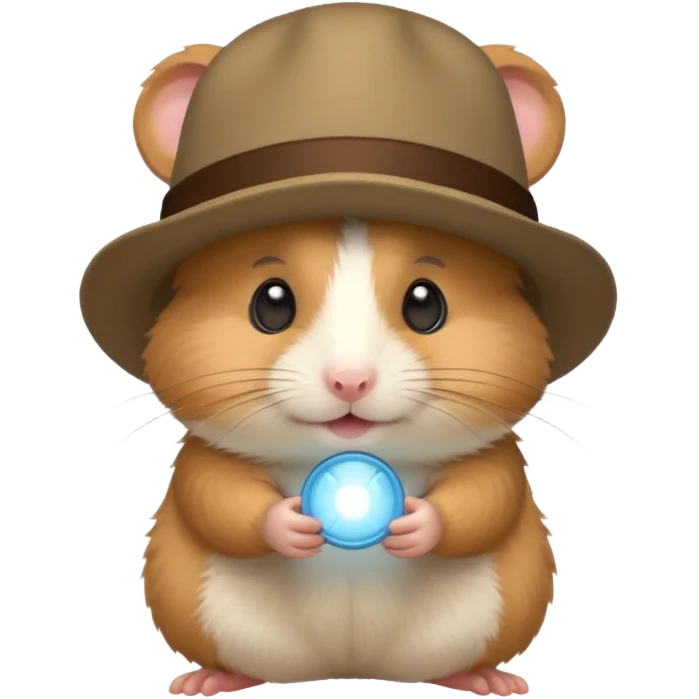 hat-wearing hamster emoji