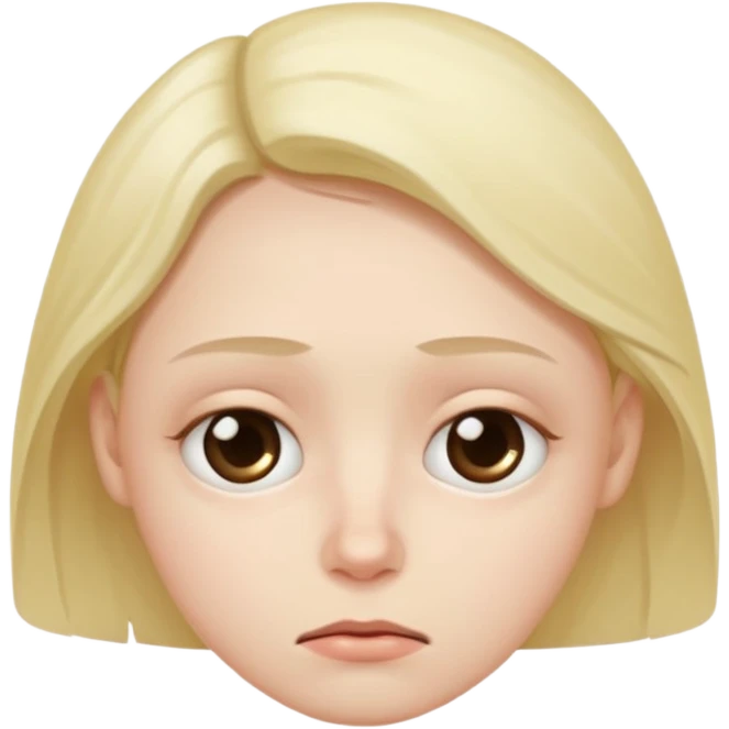 Tired bored face emoji