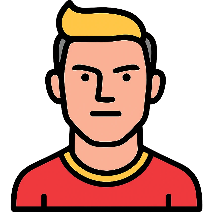 Cristiano Ronaldo as a simple modern icon, clean lines, minimal details, easily recognizable emoji