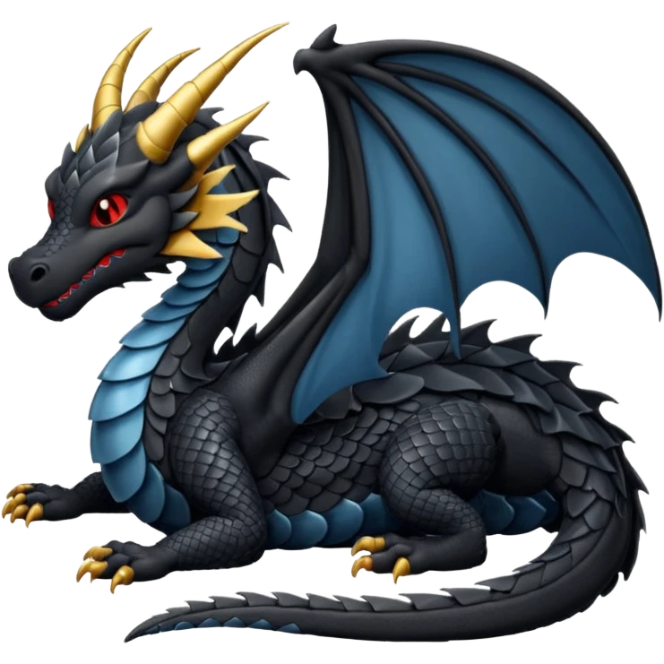 black dragon sleeping emoji