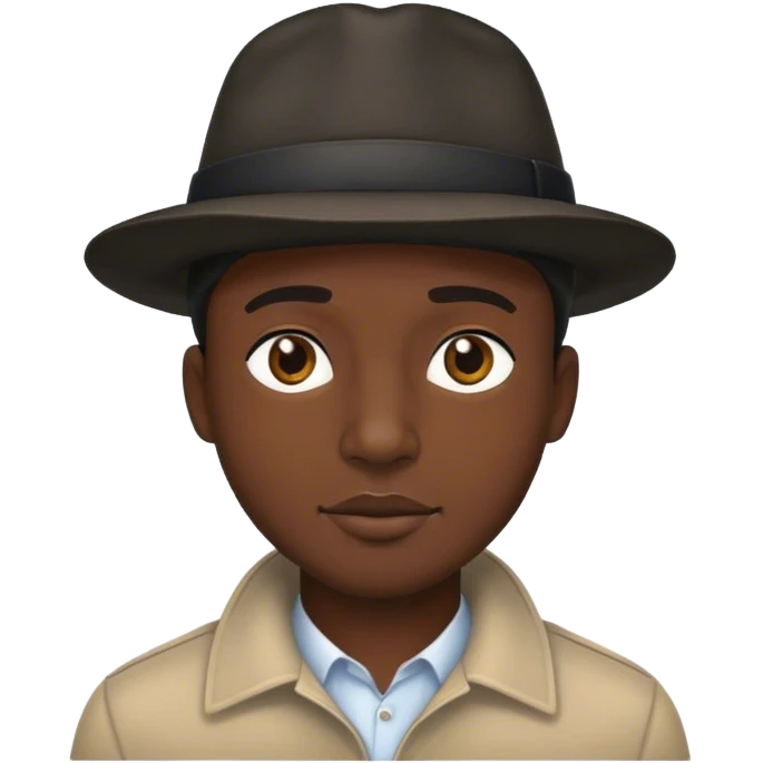 black silhouette of man in hat emoji