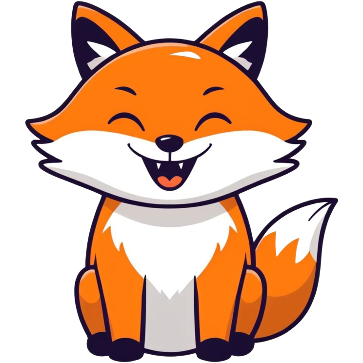 Fox laugh  emoji