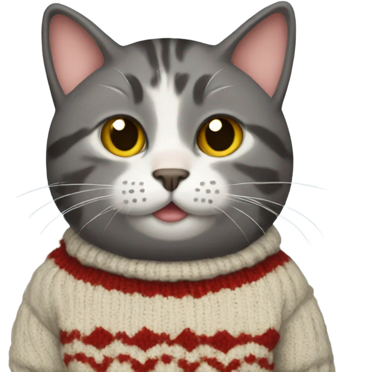 Cat wearing a sweater emoji