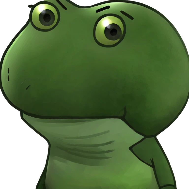 bobblehead character with a big head and small body, cheerful expression emoji