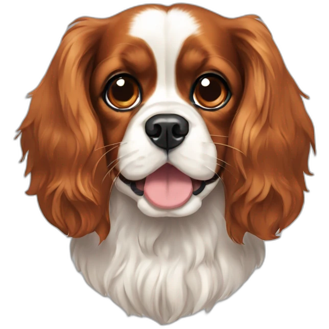 tricolour cavalier king Charles spaniel emoji