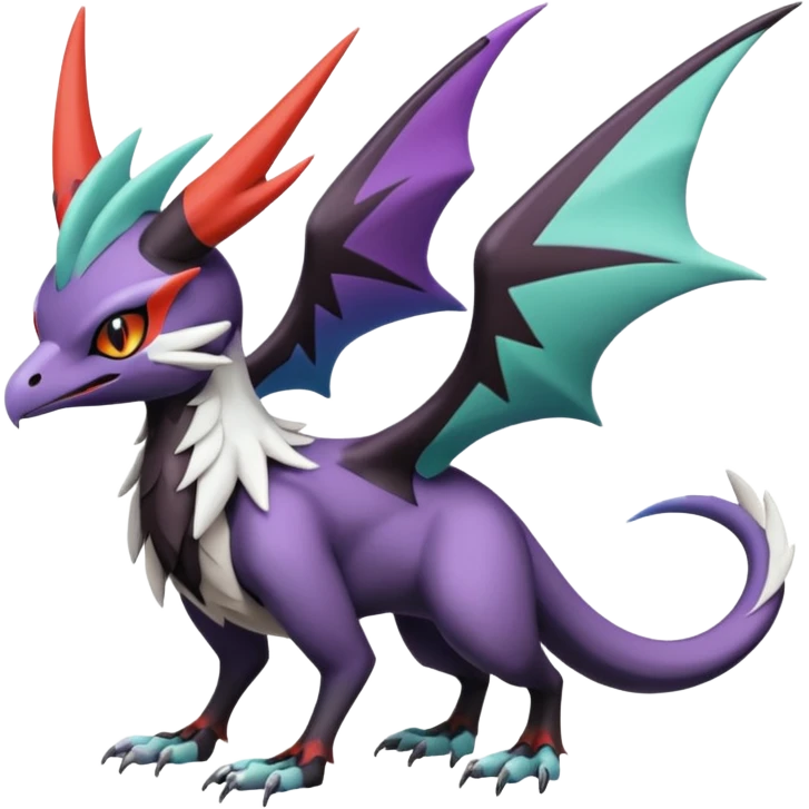 Noibat-Noivern-Silvally-Fakémon-hybrid-creature (full body)  emoji