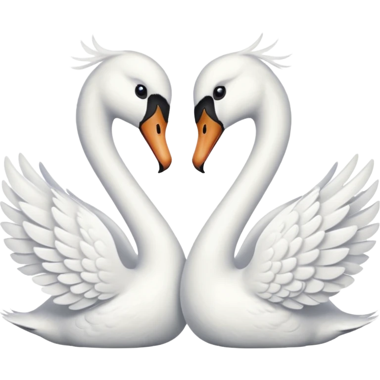 Kissing swan emoji