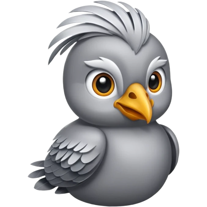 bird in grey different style  emoji