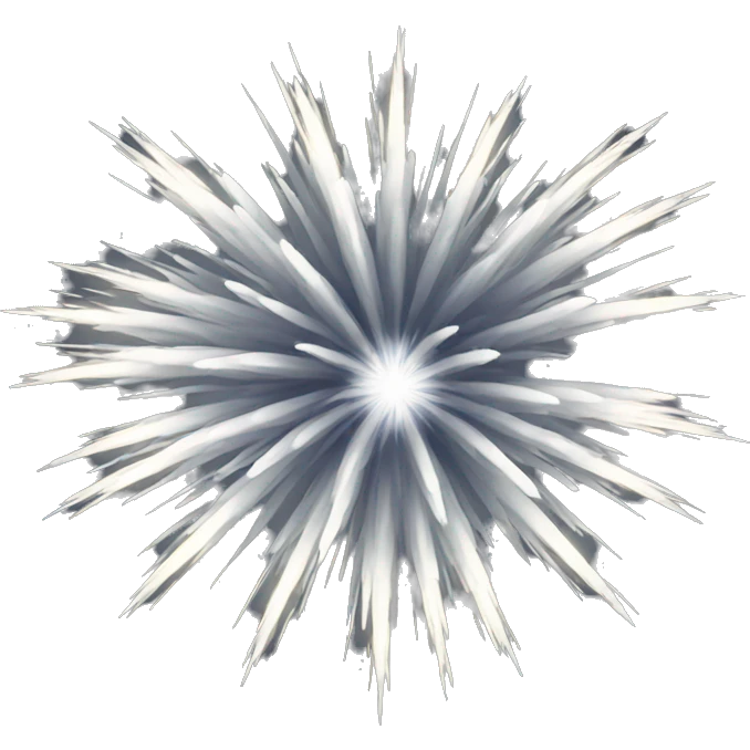 Silver fireworks emoji