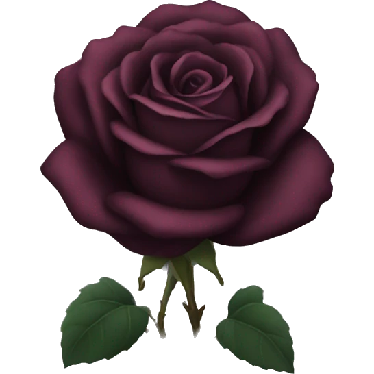 dark rose with black stem emoji