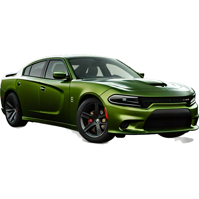 Dodge SRT Charger  olive green emoji