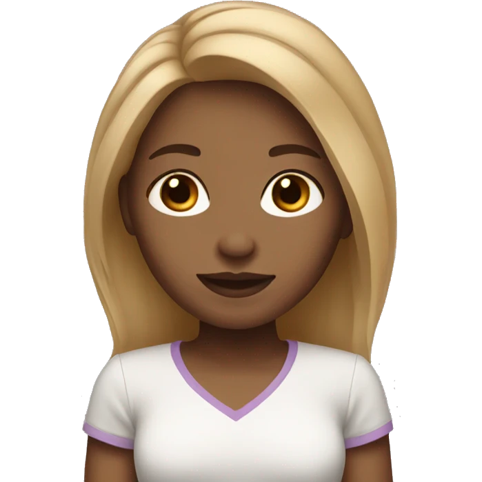 regular girl with light skin and light brown hair emoji