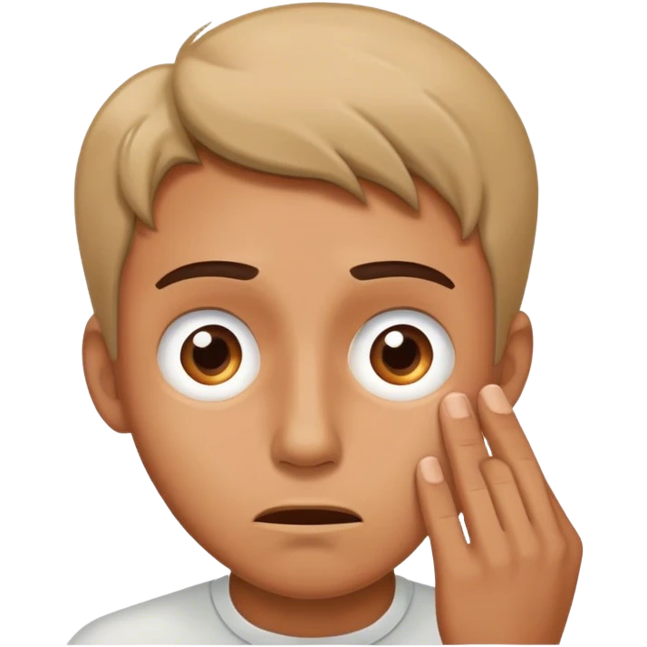 Guy Searching Solution, desperate emoji