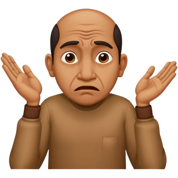 A caricature-style sticker of an Indian man facepalming with frustration but still looking humorous. Add text: ‘Seriously??’ emoji