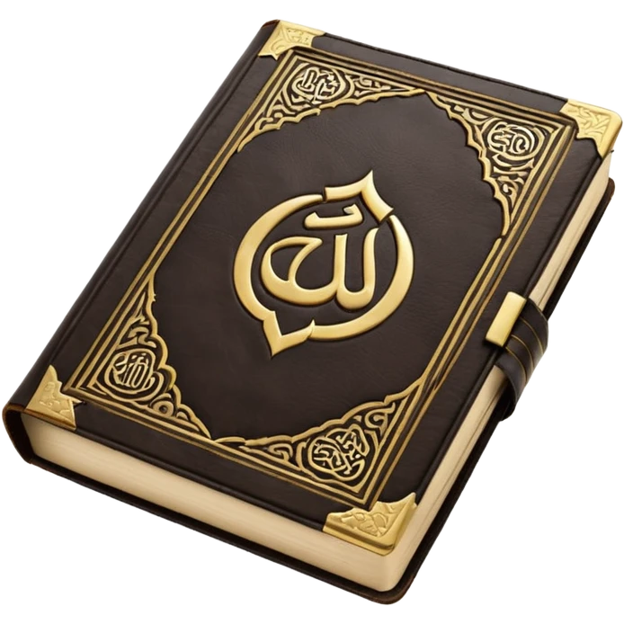 Quran closed book and Allah written in it emoji