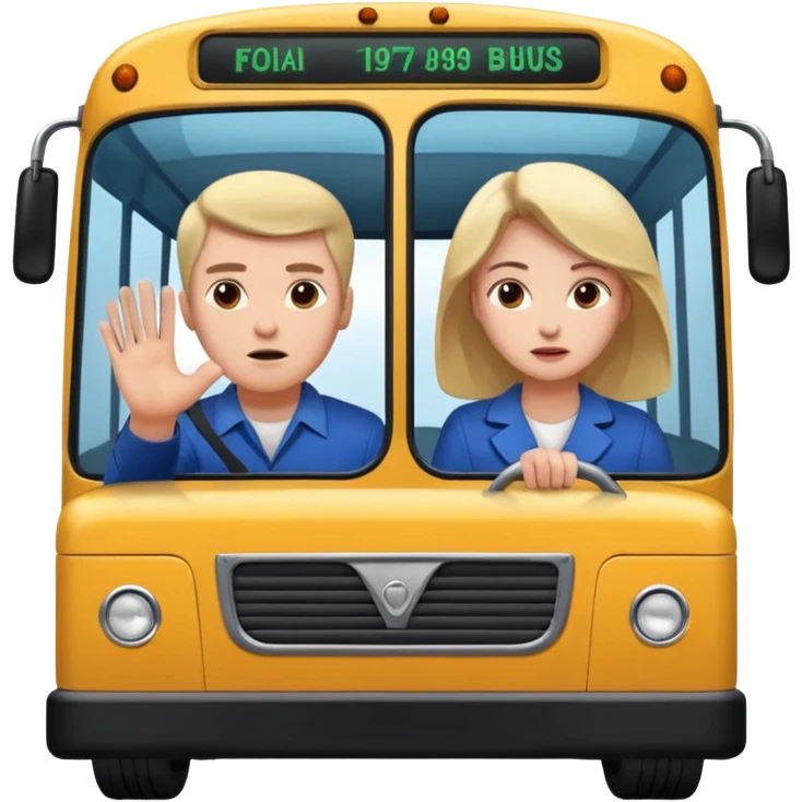 A man throwing one woman into a bus  emoji