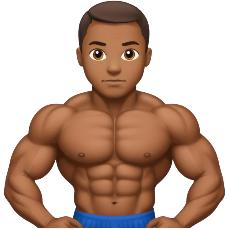 African American police bodybuilder  emoji
