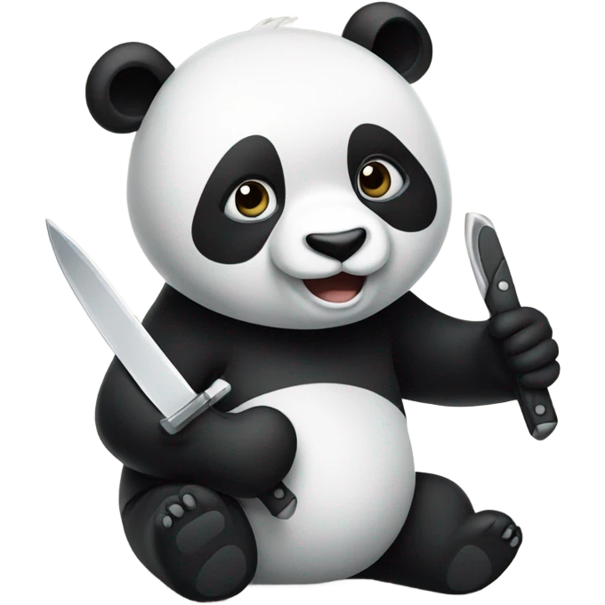 Panda with knife emoji