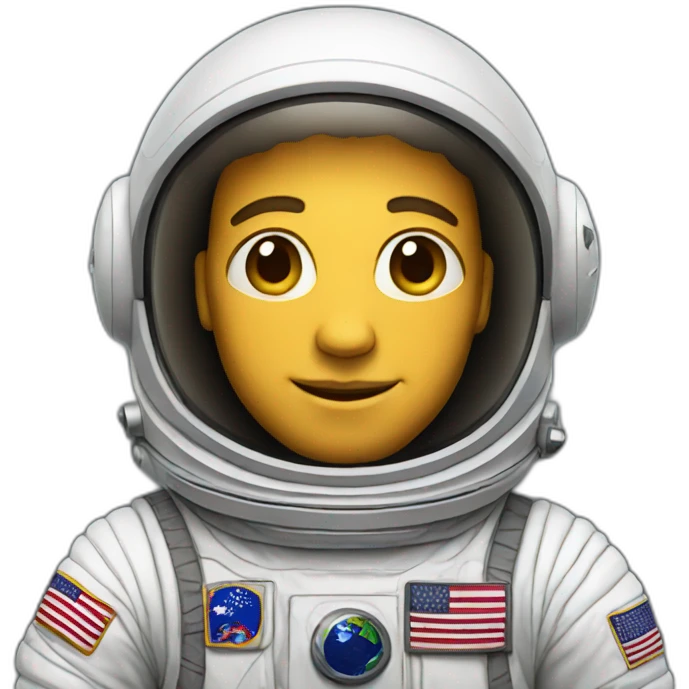White man astronaut emoji
