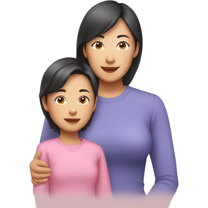 asian mother and daughter emoji