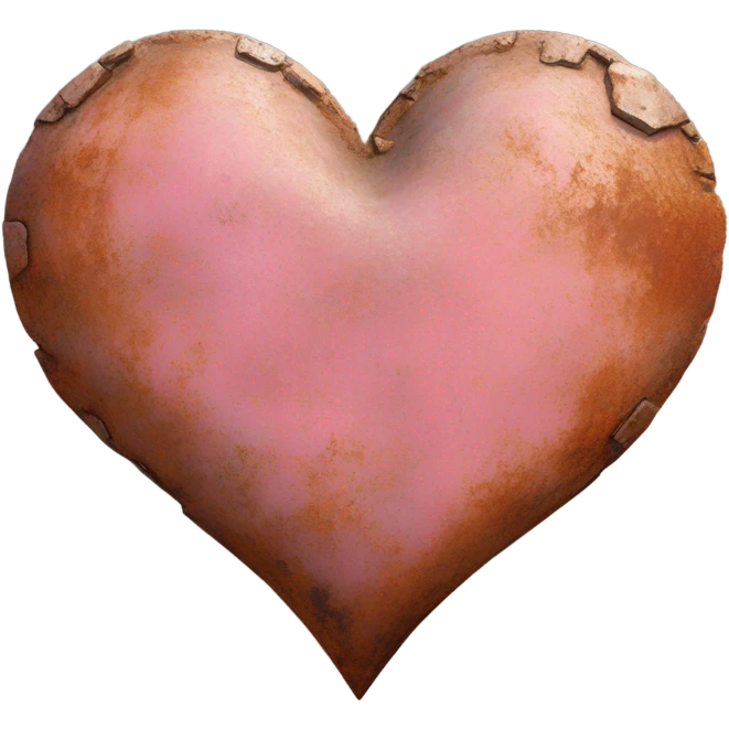 Rusty pink heart emoji