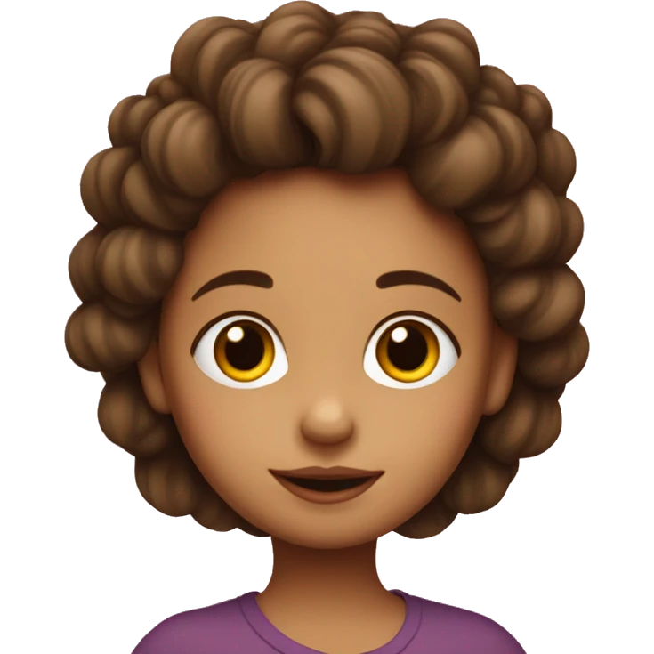 niña con rulos pelo rojo  emoji