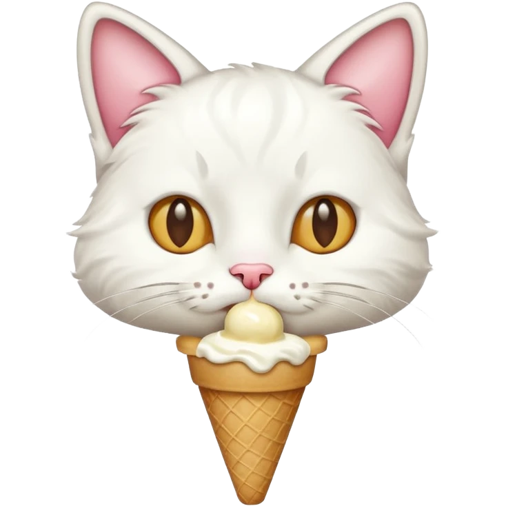 Cat ice cram emoji