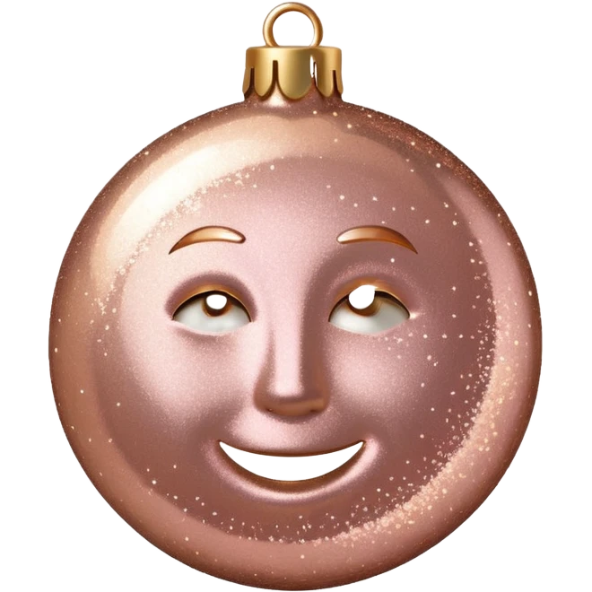 rose gold glittery ornament emoji