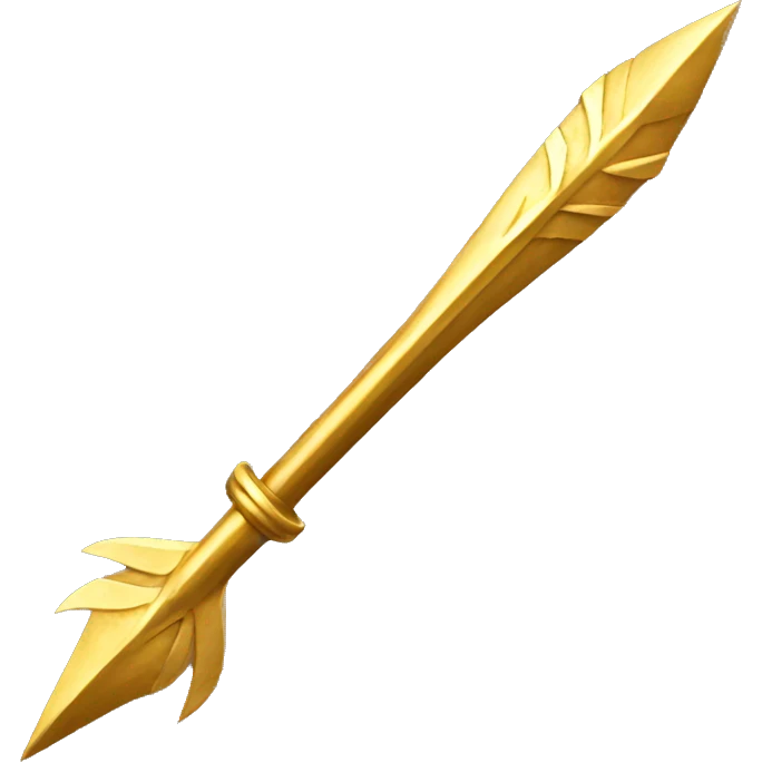 gold spear emoji
