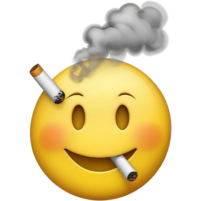 Smoking smiley face emoji