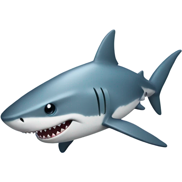 Shark with a top happy  emoji