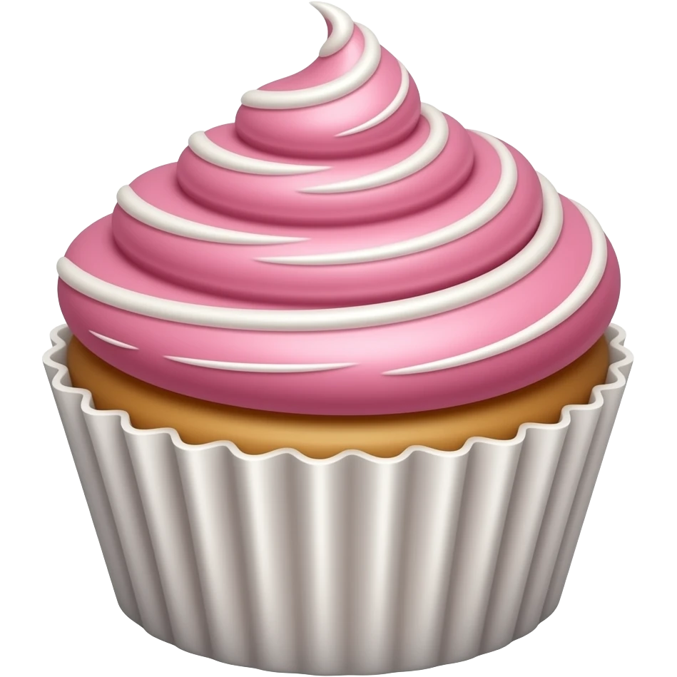 Cupcake with pink icing emoji