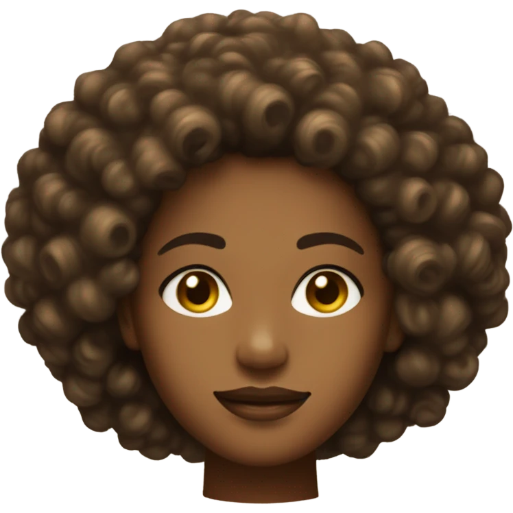 afro beauty portrait gold tones emoji