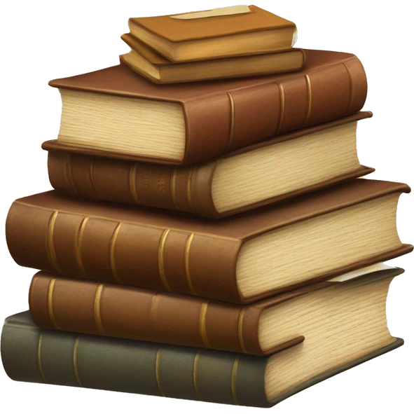 Vintage looking stack of books emoji