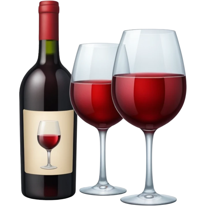 A bottle of wine emoji