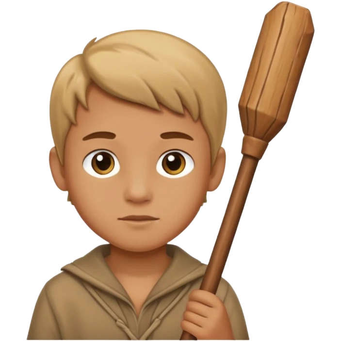 boy teaching with stick emoji