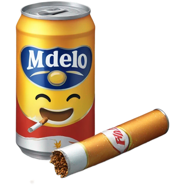 Modelo and cigarette emoji