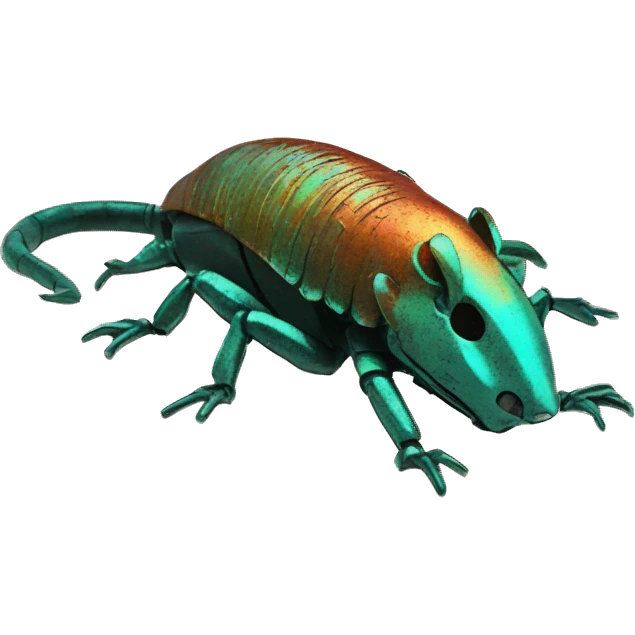 Black red gold green cyan rusty grunge effect scratched patina rat mouse scorpion tail stinger  emoji