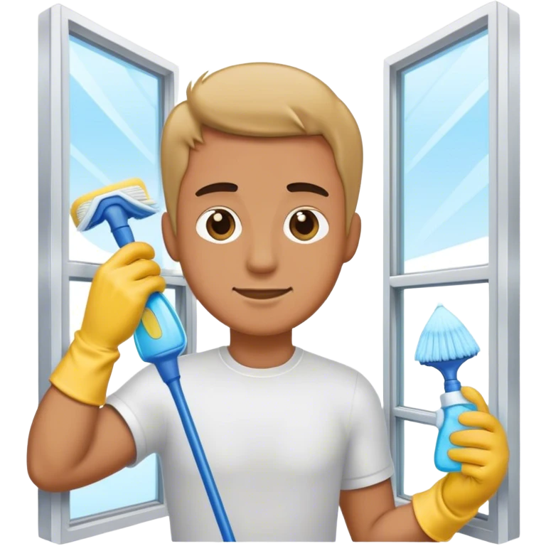 cleaning windows dude emoji