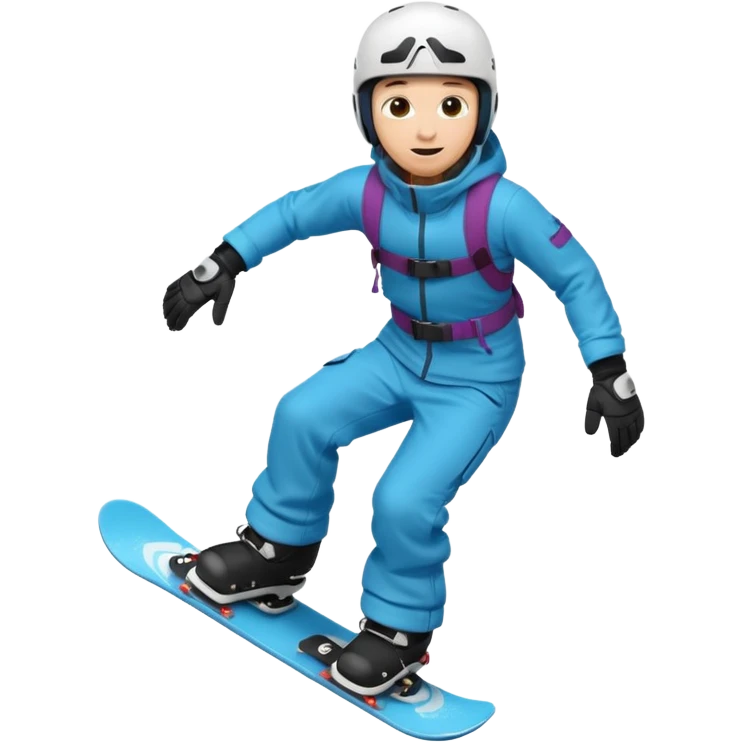 Snowboarder mid-air emoji