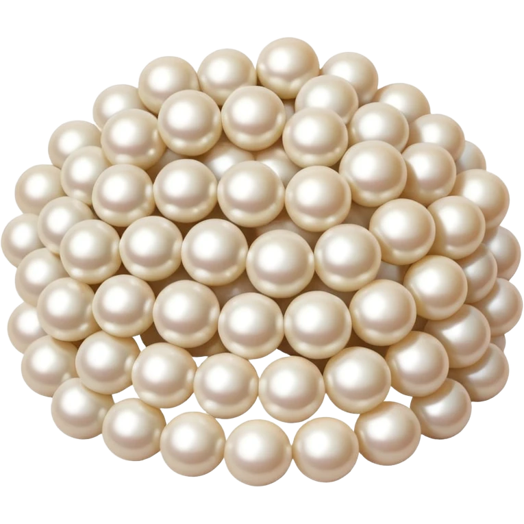 Pile of only white pearls emoji