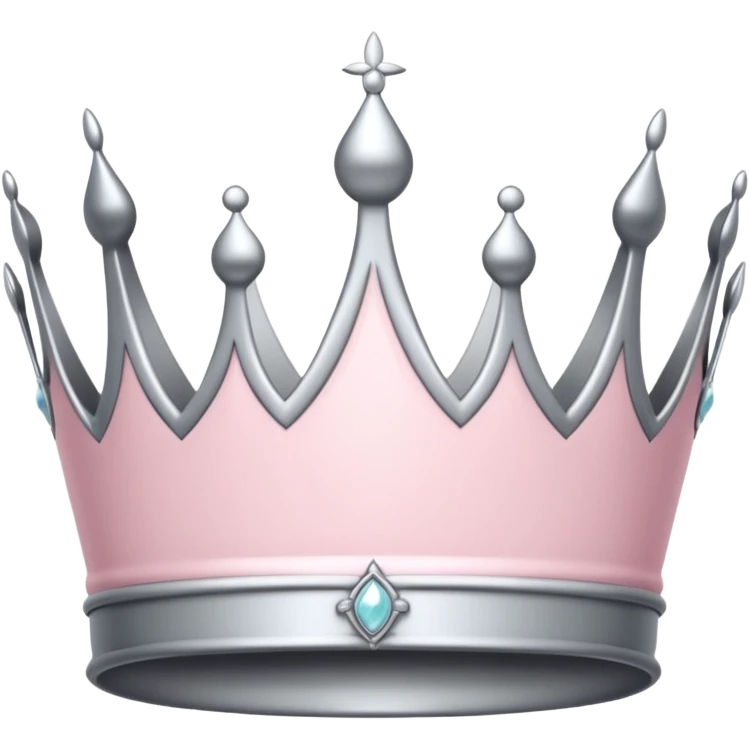 light pink and silver simple crown emoji