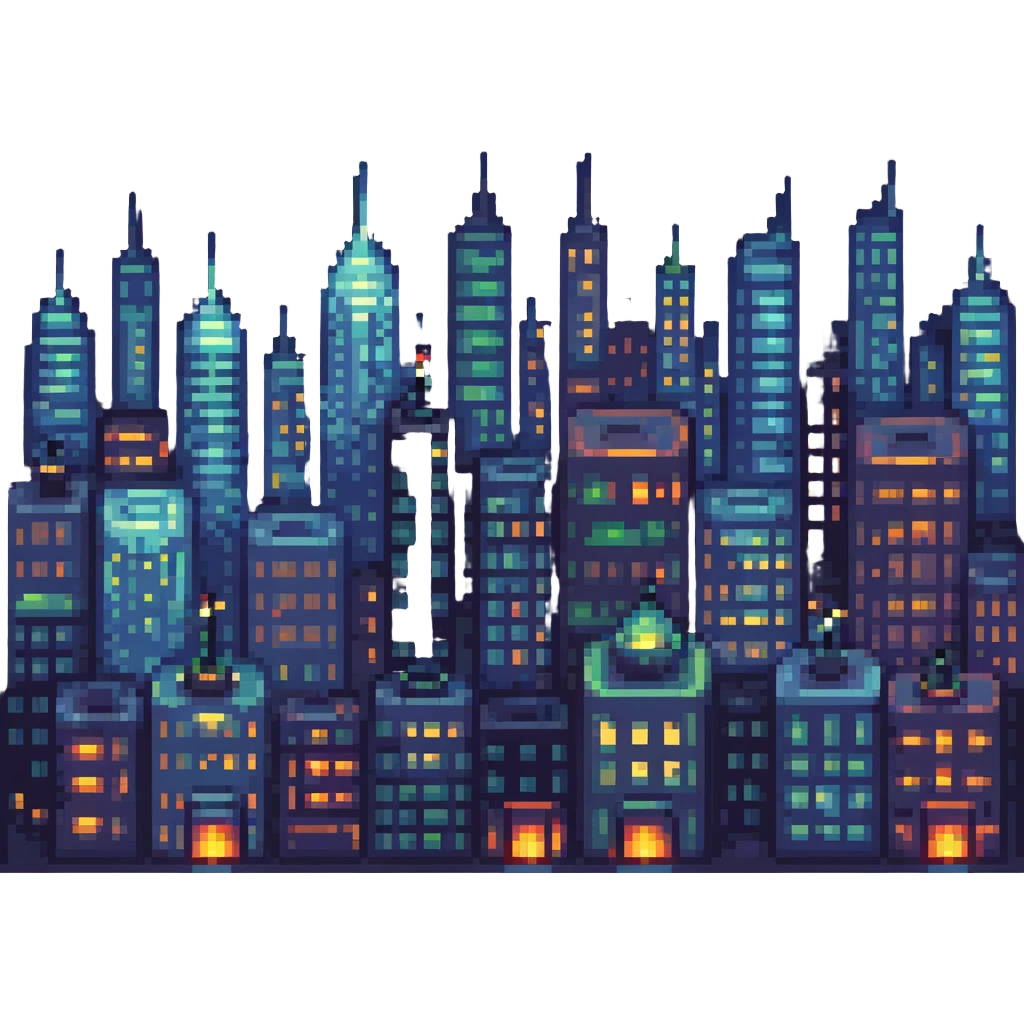 night cityscape with lights emoji