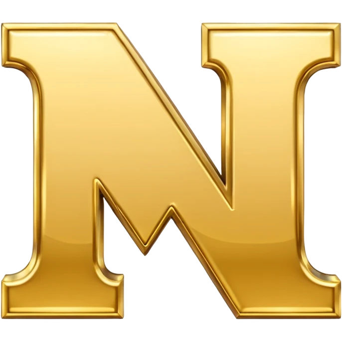 letter M in gold emoji