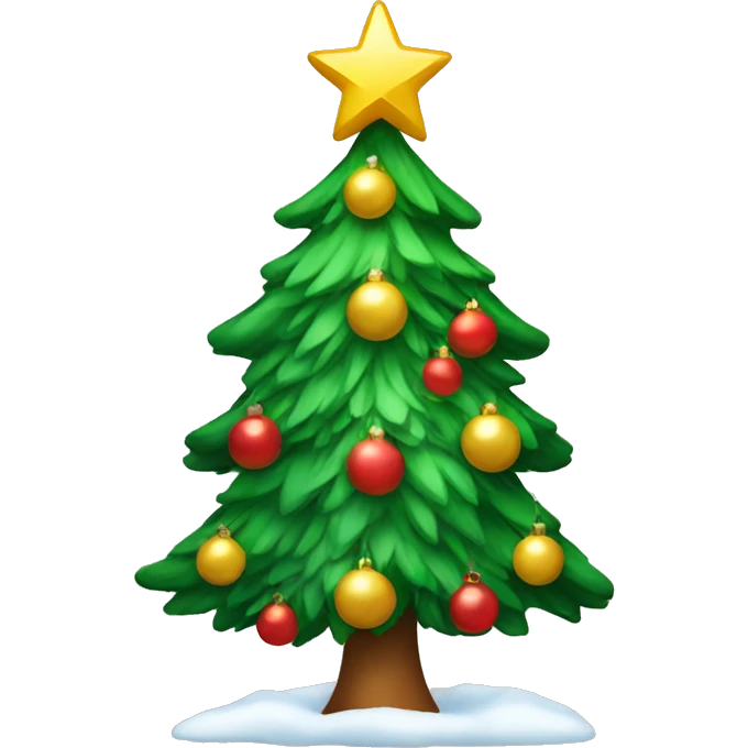 Christmas tree with a bow emoji