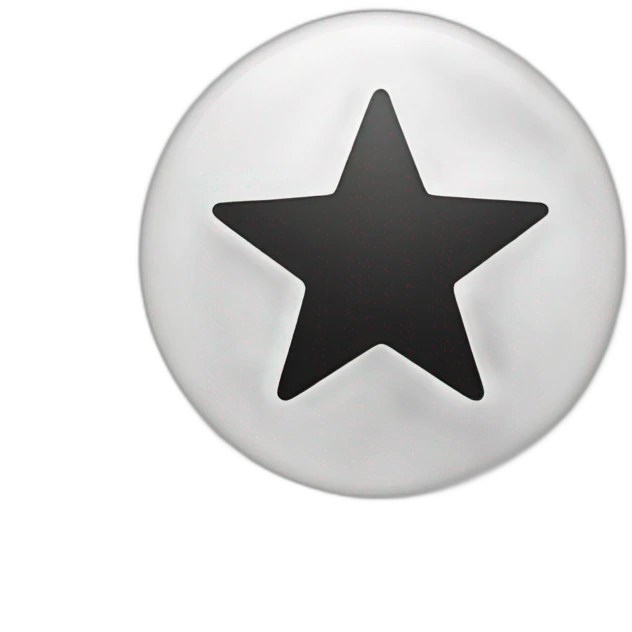 A black circle with a white star in the middle emoji